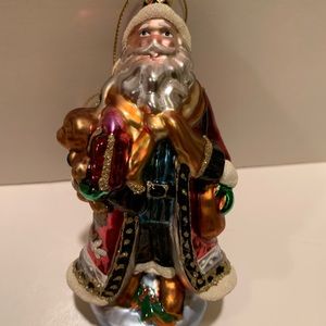 FITZ AND FLOYD HOLIDAY SOLSTICE SANTA ORNAMENT.